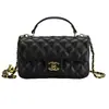Bolso de mujer estilo Chanel 2026 nuevo de moda, bolso de mano de piel genuina, moderno y sofisticado, bolso cruzado simple acolchado con cadena