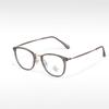 Fábrica S11980, venta al por mayor, pegamento dorado, monturas de gafas mixtas, monturas de gafas retro lisas, monturas de gafas clásicas versátiles para miopía