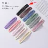 Grampo de Cabelo Bb Clip Fosco com Gotejamento de Óleo 7cm, Grampo Lateral para Mulheres, Grampo para Franja, Grampo Lateral, Grampo para Nuca, Acessório de Cabelo para Mulheres