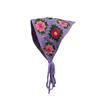 Zhao Zhaoyi mesmo estilo artesanal de crochê triângulo lenço versátil moda Francês retro bonito menina estilo pastoral faixa de cabelo