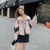 Otoño 2026 Nuevo Moda Casual Simple Versátil Bloque de Color Con Capucha Corta Chaqueta Abrigo Gabardina Tendencia