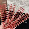 30 Piezas de Cuentas de Vidrio Rojas, Uñas Portátiles Hechas a Mano, Cuentas de Vidrio de Caramelo en Degradado Puro, Gama Alta, Versátiles, Blanqueadoras y Removibles