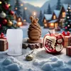Serie Navideña DIY Atmósfera Navideña Manzana de Pino Piña Muñeco de Nieve Caja de Regalo Vela Aromática Molde de Silicona