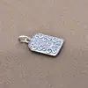Yiluya Plata de ley S925 Talismán de seguridad Carácter Fu Colgante Accesorios Pulsera Collar Colgante Joyería Hecha a mano DIY con Cuentas