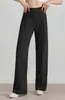 Pantalones de Yoga de Pierna Ancha con Bolsillos Adelgazantes para Mujer Primavera Otoño Sueltos de Pierna Recta Buena Caída Cintura Alta Pantalones de Correr Entrenamiento Fitness