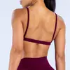 DF Cross-Border Novo Sutiã de Yoga Sem Costura com Alça Fina para Mulheres, Camisole de Secagem Rápida Justa com Lindo Design nas Costas, Roupa de Yoga Roupa Íntima Esportiva