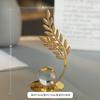 Ornamentos de Decoração para Casa Folha de Ginkgo Arte em Ferro Transfronteiriço, Artesanato em Metal de Nicho de Alto Nível para Mesa de Escritório Sala de Estar