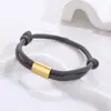 Europa y Estados Unidos transfronterizos nuevo cordón de cuerda para paraguas tejido a mano pulsera de acero inoxidable joyería para hombres y mujeres cuerda de mano venta al por mayor soporte para grabado