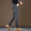 Pantalones Casuales de Nuevo Estilo Color Café para Hombre, Pierna Recta Holgada, Forro Polar, Elásticos, Pantalones de Vestir para Primavera y Otoño 2026