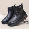 Zapatos de Algodón Nuevos de Invierno 2026 para Mujer con Suelas Suaves, Cómodos para Madres de Mediana Edad y Mayores, Forrados de Felpa y Engrosados para Calidez, Botas de Algodón de Suela Plana para Mujer