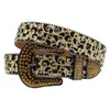 Cinto Punk Original Novo Leopardo Strass Cinto Cheio de Strass Y2K Europeu e Americano Cinto Feminino Decorativo de Strass