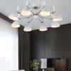 Lámpara de araña nórdica moderna minimalista para sala de estar, dormitorio, restaurante creativo personalizado, estilo artístico de moda, altavoz, lámparas LED