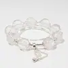 [Diamante Roto Pétalo] Artículos de Alta Calidad Pulsera de Cristal Blanco Natural para Mujer Diseño de Moda de Alto Sentido Pulsera Blanca Venta al por Mayor