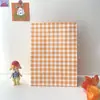 Bolsa de papel para regalo a cuadros color macarrón estilo ins, bolsa de almacenamiento pequeña para artículos pequeños, snacks, regalos