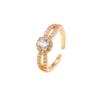 Nuevo anillo de circón de joyería de comercio exterior europeo y americano, anillo de platino, anillo de boda redondo para el dedo, joyería de diamantes al por mayor
