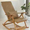 Cojín Reclinable Verano Hielo Vid Grosor Esponja Cojín Mecedora Plegable Silla Bambú Perezosa Verano Hielo Seda Refrigerante Esterilla Cojín Asiento