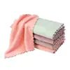 Pano de prato absorvente de fleece coral com padrão de ondas, pano de limpeza, toalha quadrada cationic espessa, pano de cozinha antiaderente
