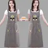Un Delantal de Trabajo de Moda para Drop-Shipping, por Encima de la Rodilla, Dulce y Largo, Algodón Extra Grande, Delantal Suave y Cómodo para el Trabajo