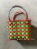Bolsa Tote Colorida Tecida à Mão de Plástico para Mulheres, para o Dia a Dia, Tecida para Crianças, de Alta Qualidade, Atacado