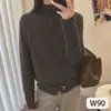 Cardigan Suéter de Tricô de Inverno Feminino com Renda Vazada, Gola Alta, Fechamento Único, Casaco com Pelo Macio de Guaxinim