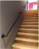 Corrimão de escada moderno minimalista de tubo de ferro para casa, loft interno, montado na parede, corrimão antiderrapante para idosos, adequado para creches