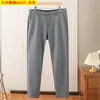 Novas Calças Masculinas Grossas para Uso Externo Outono e Inverno, Perna Reta Malha Elástica Esportiva Casual G0220