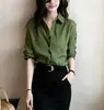 HAVEGAN/Camisa de Lino de Manga Larga para Primavera y Otoño para Mujer, Holgada, Nueva 2026, Estilo Riqueza Antigua, Top Casual Relajado
