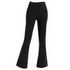 Ropa de Yoga Verano para Mujer Pantalones de Campana Cintura Alta Elásticos Ajustados Abdomen Ajustados al Cuerpo Deportivos Ocio Pantalones de Campana de Yoga