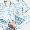 Camisas Casuales Finas de Verano Tejidas de Primavera para Mujeres de Mediana Edad y Mayores, Cardigan de Manga Corta Holgado de Talla Grande con Estampado para Madres Mayores