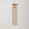 Meias compridas infantis, coleção primavera e outono, meias princesa de cor sólida com laço, comprimento até o meio da panturrilha, meias com babados no tornozelo, meias compridas para meninas