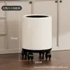 Lixeira com Rodas para Uso Doméstico, Diâmetro Grande, Design Elegante para Cozinha, Dormitório e Quarto