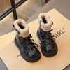 Botas Martin para Niñas Invierno Nuevo Estilo Moño Dulce Versátil Más Terciopelo Cálido Botas de Piel Suela Suave Antideslizante Botas Cortas para Niños