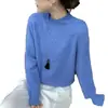 Suéter de Tricô Escovado Peça Única Sem Costura para Mulheres, Gola Meia-Alta, Manga Longa, Novo Estilo Outono/Inverno, Quente, Amigo da Pele, Camada Base Pulôver