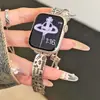 Adequado para Pulseira de Relógio Apple iWatch Metal com Letras Pulseira Retro Versátil Pulseira de Pulso de Verão Joia de Nicho para Mulheres
