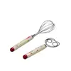 Batidora de masa con espiral de acero inoxidable 304, espiral simple para batir masa líquida y huevo líquido, con orificios de drenaje para fácil almacenamiento