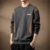 Moletom de Cor Contrastante Splicing Retro Americano de Alta Qualidade para Homens no Outono Novo 380g Pesado Solto Tendência Marca Casual Jaqueta para Homens