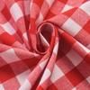 Le Xuan muestra moderno simple rojo y blanco a cuadros media cortina cortina cortina de café cortina a prueba de polvo para gabinete de fregadero de cocina cabeza