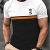 Soporta Dropshipping Multiplataforma de Nuevas Camisetas de Manga Corta para Hombre con Estampado Digital, Estilo Deportivo de Verano, Estilo Europeo y Americano, Transfronterizas