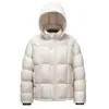 Chamarra acolchada Sidalet de invierno para pareja, con capucha, de plumón de pato blanco, corta, cálida, holgada y engrosada.