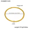 Pulsera Misteriosa de Acero Inoxidable Corazón a Corazón para Mujer, Simple Estilo Ins Diseño Hueco Combinación de Pulseras Geométricas Chapada en Oro Real de 18 Quilates