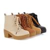 Botines de Tacón Alto para Otoño e Invierno Botas Británicas Gruesas de Suela Gruesa Botas para Mujer Botines Talla Grande X25020032