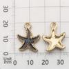Ventas Calientes Transfronterizas Colorido Aleación Gota de Aceite Concha Estrella de Mar Colgante Colgante DIY Pulsera Collar Accesorios de Joyería