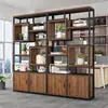 Estante de chão simples multi-camadas escritório tela moderna suporte de flores sala de estar parede divisória de ferro suporte