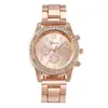 Fonte Direta da Fábrica Relógio de Quartzo Cravejado com Diamantes Luxo Pulseira de Aço Caixa de Presente para Mulheres Terno Versátil Casual Moda Relógio de Pulso