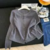 Otoño 2026 Nuevo Casual Multicolor Vintage Versátil Estilo Old Money Cuello Redondo Tejido de Punto Trenzado Cárdigan Naranja Talla Única