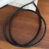 Collar de Cuerda de Cuero Trenzado Nicho Entrada Lujo Todo-partido Cadena para Clavícula Corta Estudiante Famoso en Internet Estilo Frío Cadena de Collar para Mujer