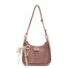 Bolsa Feminina Estilo Coreano Nova Simples Casual Bolsa de Ombro 2025 Primavera Nicho Moda High-end Bolsa Transversal