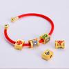 Accesorios antiguos de oro francés DIY Serie Mahjong Rojo rico Pulsera collar colgante moda sureña al por mayor