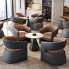 Mesa y Silla de Negociación para Oficina de Ventas de Lujo Ligero y Silla, Mesa y Silla de Negociación de Negocios para Área de Oficina, Combinación de Mesa y Cuatro Sillas para Recepción de Hotel y Casa de Huéspedes