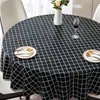 Mantel Redondo Pequeño para Restaurante Impermeable, Resistente al Aceite, Anti-quemaduras, Sin Lavado Mantel de Hotel Cuadros Rojos Mantel para Mesa de Comedor Mantel para Mesa de Café Producto Nuevo
